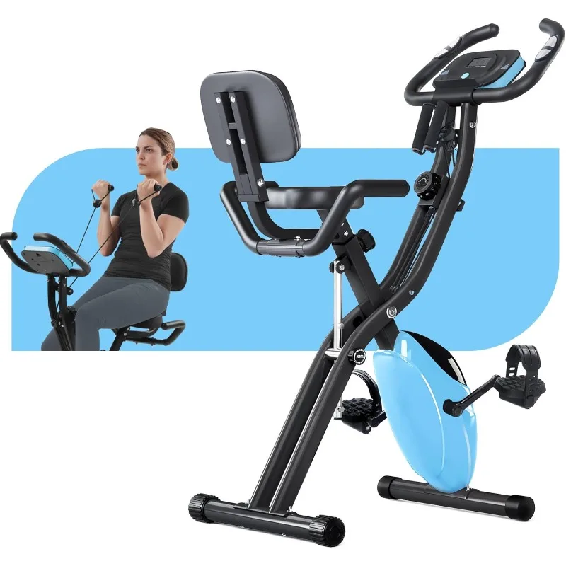

Merax Workout Bike For Home - 2 In 1 Recumbent Exercise Bike and Upright Indoor Cycling Bike, Foldable Stationary Bike Machine