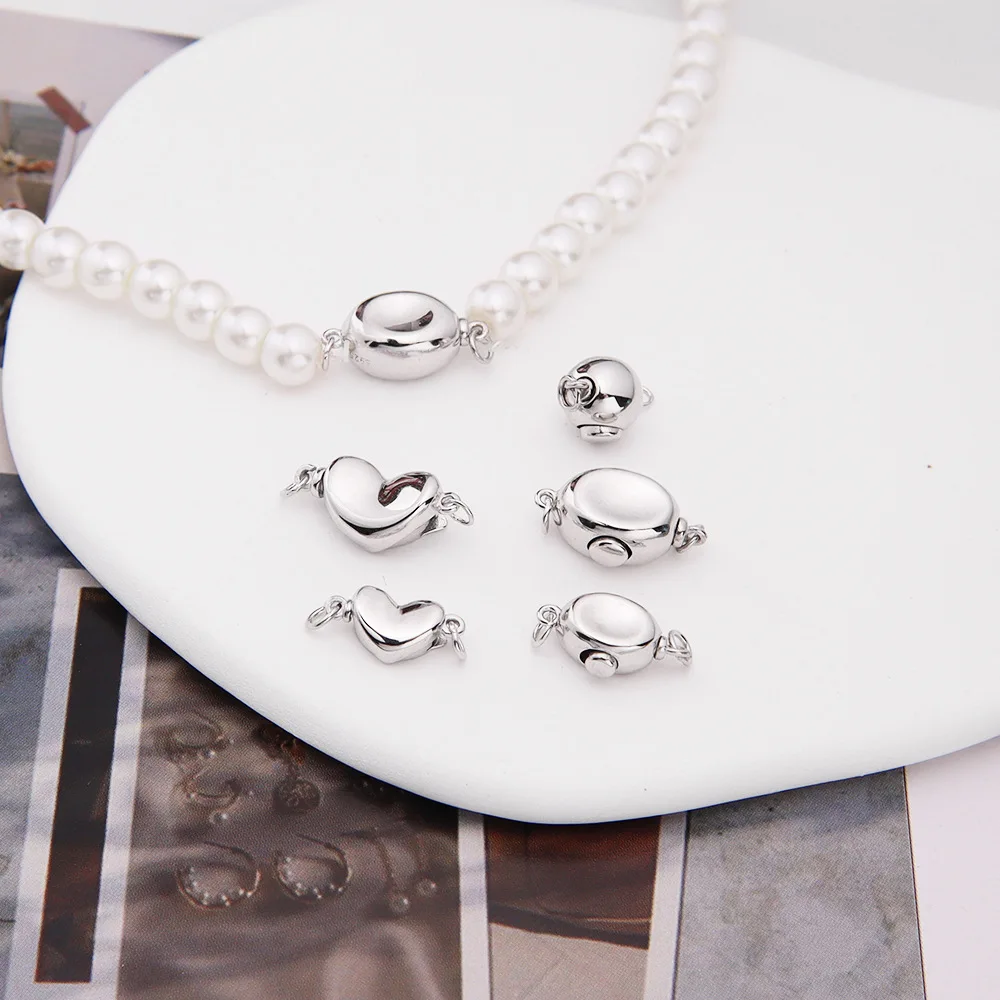 2 قطعة 925 فضة قارب على شكل سبيكة مشبك موصل المشابك ل سوار ذاتي الصنع قلادة مستلزمات صناعة المجوهرات النتائج #2