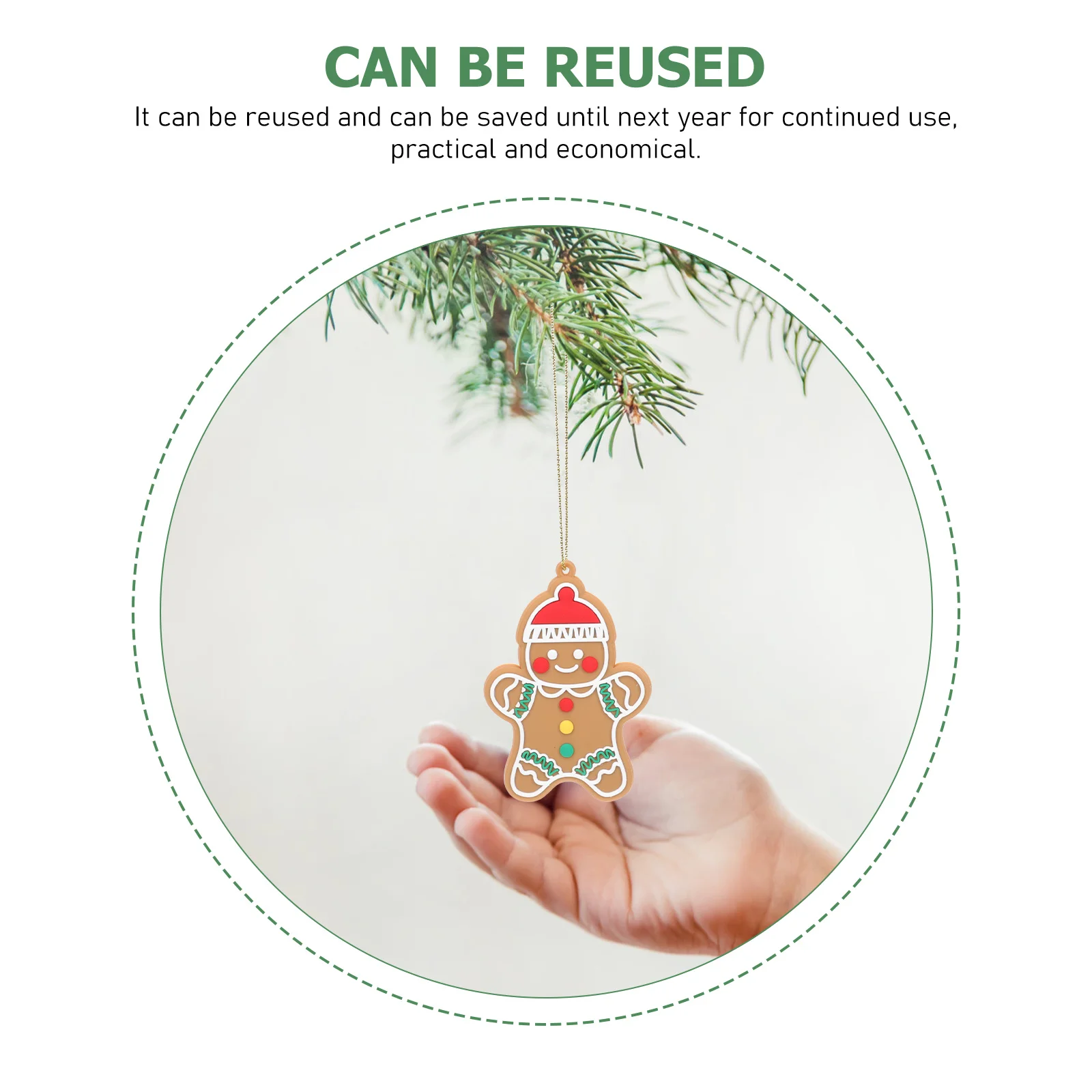 

12Pcs Xmas Gingerbread Man Ornaments Christmas Tree Hanging Decoration Party Decor Holiday Scene Props Xmas Home Decoration