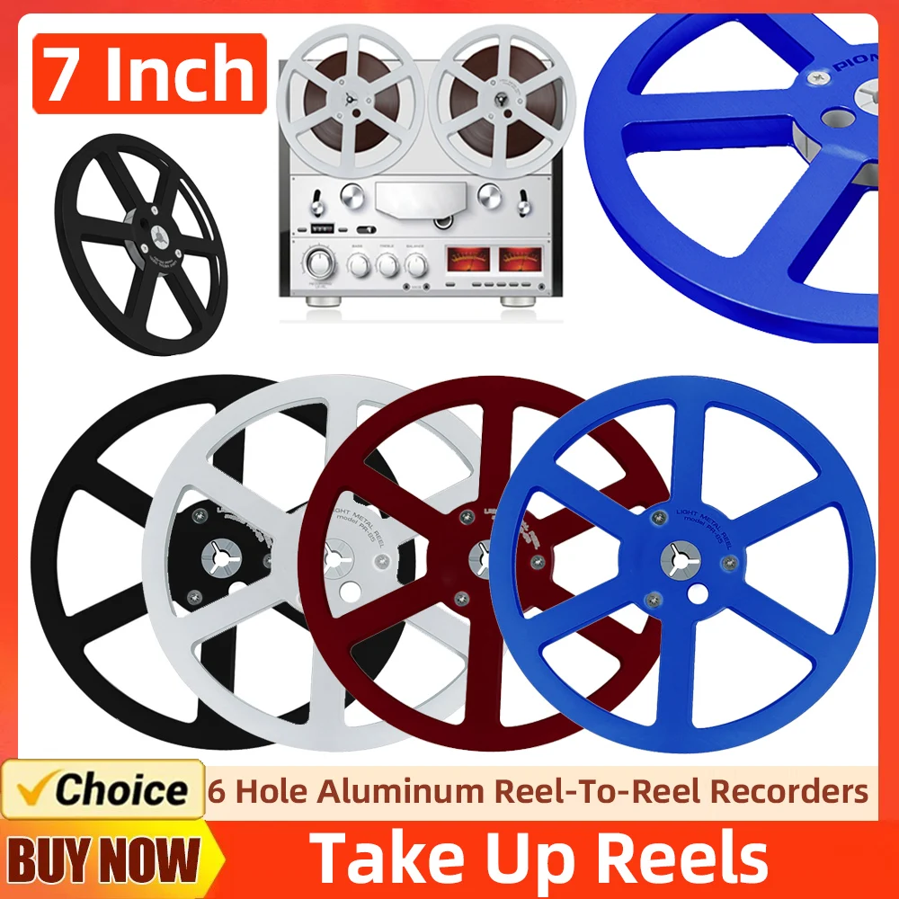 7 Inch Take Up Reels Opening Machine Parts Light Metal Aluminum Reel-To-Reel Recorders Accessory Takeup Reel