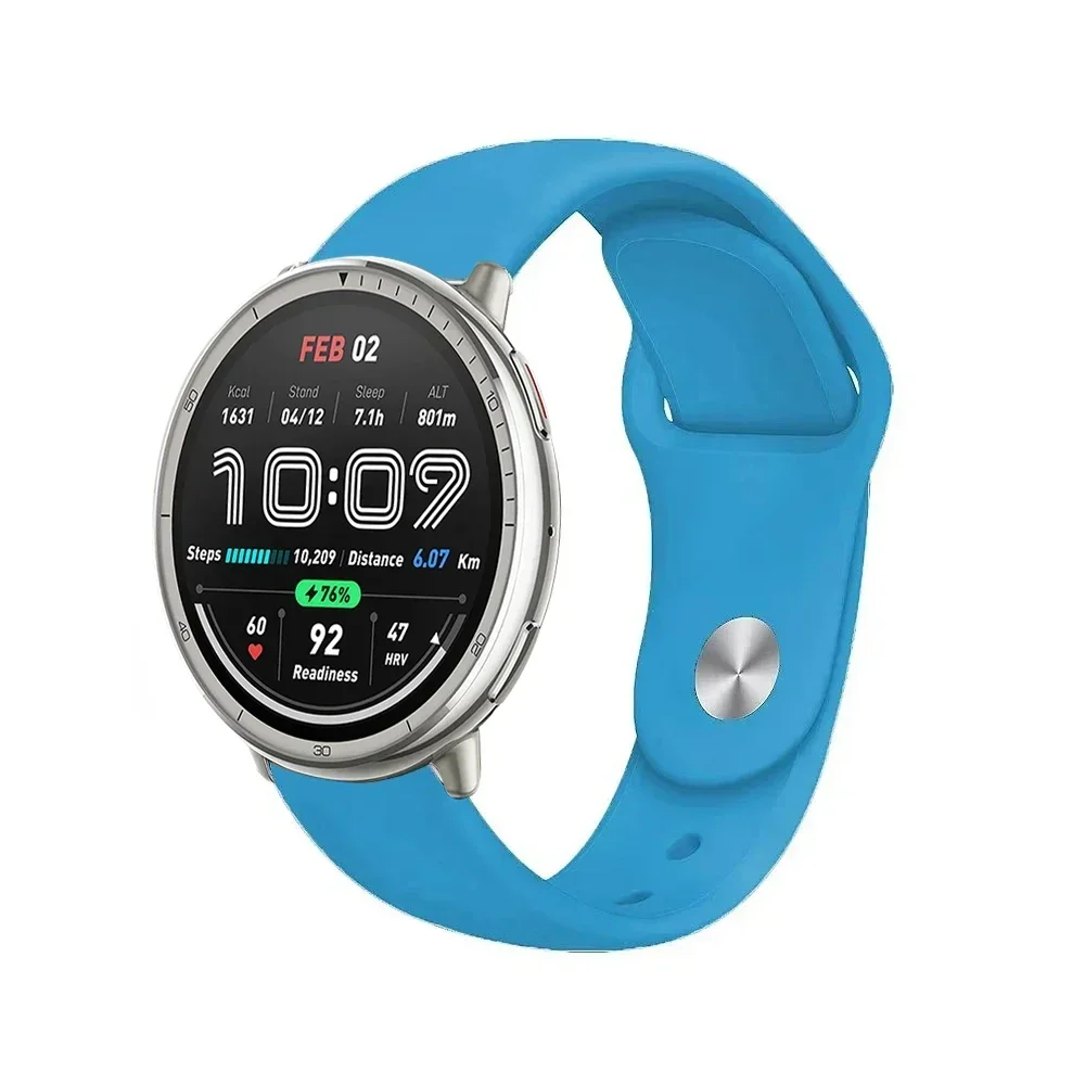 Спортивный силиконовый ремешок 20 мм 22 мм для Amazfit Balance 2 Bip 6 5 GTR 4 3, дышащий браслет для Amazfit Active 2 GTS 4 3 Mini Band