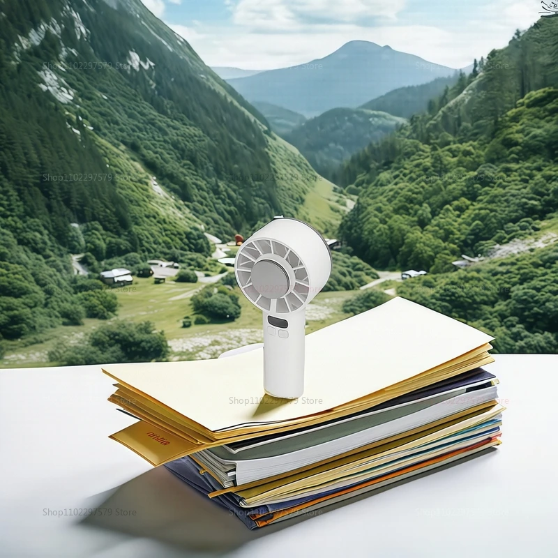 

Вентилятор охлаждения льда 5200 мАч Портативный портативный USB перезаряжаемый ручной вентилятор со светодиодным дисплеем для путешествий на открытом воздухе, кемпинга, охлаждения