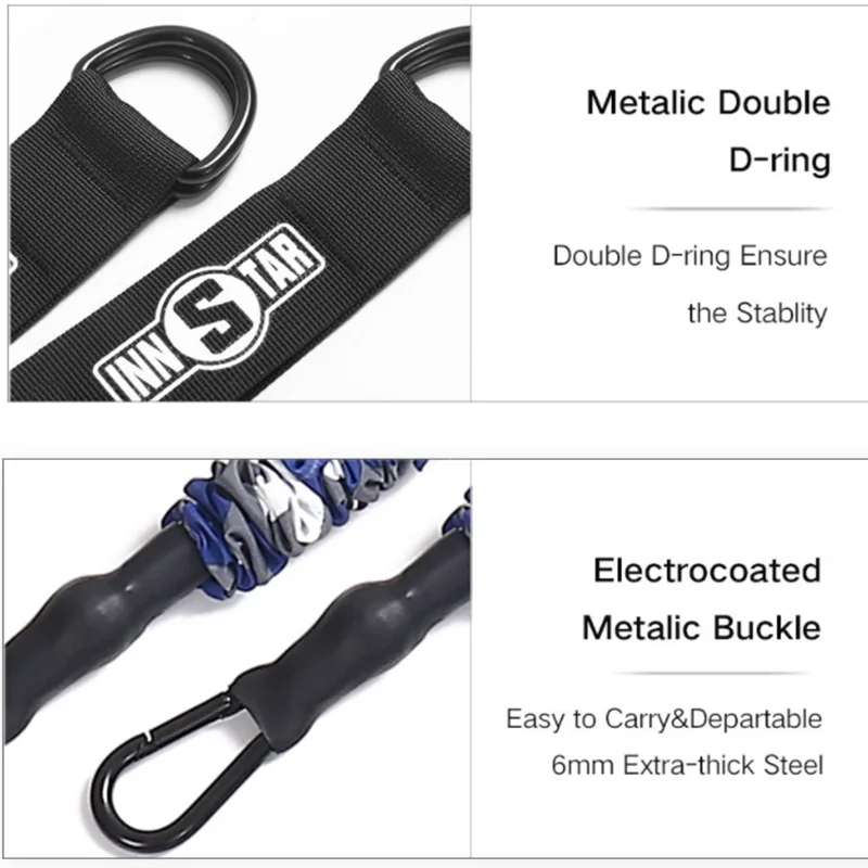 Adjustable Chest Expander Bar,Push Up Resistance Bands Set for Home Gym Workout,Arm Back Chest Muscle Strength Trainer for Men