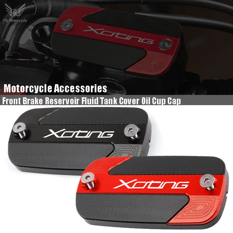 

Motorcycle CNC Front Brake Reservoir Fluid Tank Cover Oil Caps Accessories 400S 500 S400 Fit For KYMCO XCITING 250 300 350 400