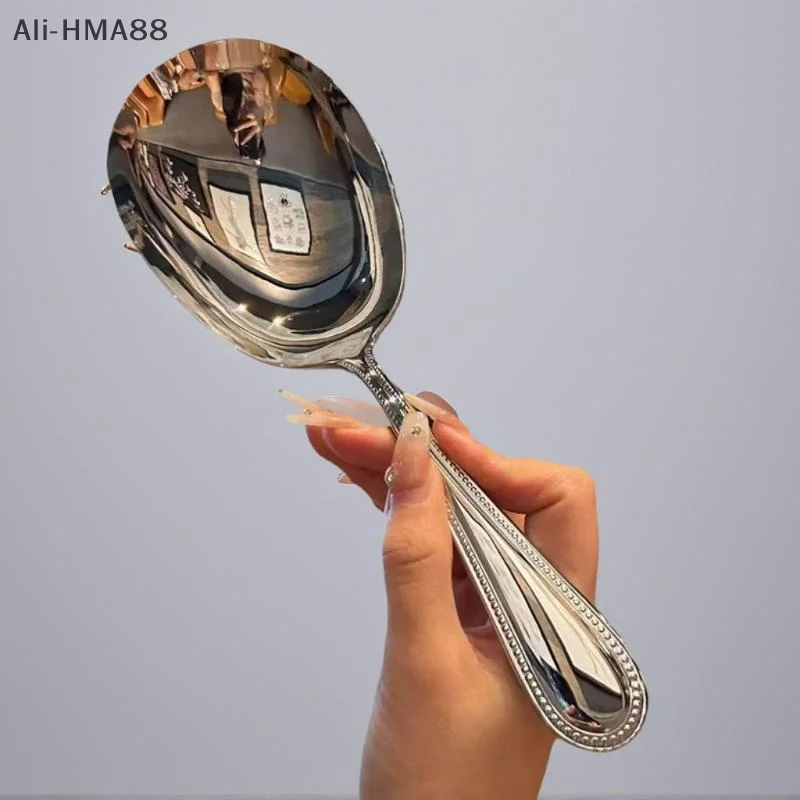 

Stainless Steel Rice Spoon Soup Spoon Household Shared Spoon For Serving Rice Hotel Restaurant Serving Spoon Sharing Spoon