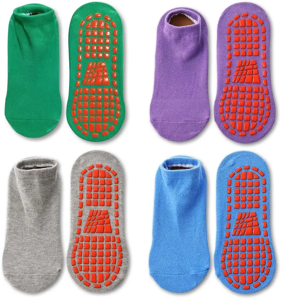 Kinder-Trampolin-Socken, rutschfeste Socken mit Greifern für Kleinkinder, Kinder-Griffsocken für Jungen und Mädchen