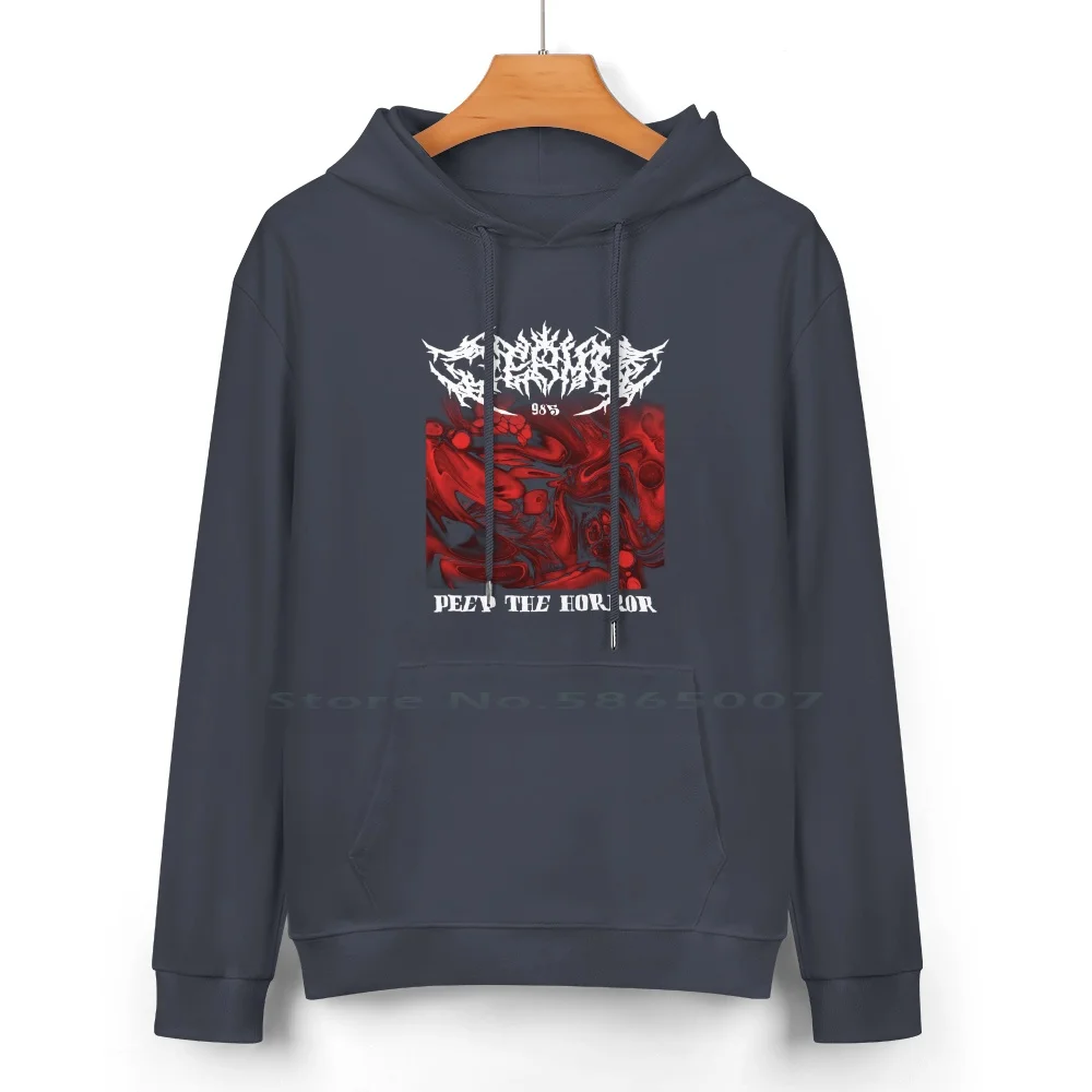 Jerma Peep The Horror Metal Pure Cotton Hoodie Sweater 24 Colors Jerma985 Peep The Horror Metal Abstract Red 100% Cotton Hooded