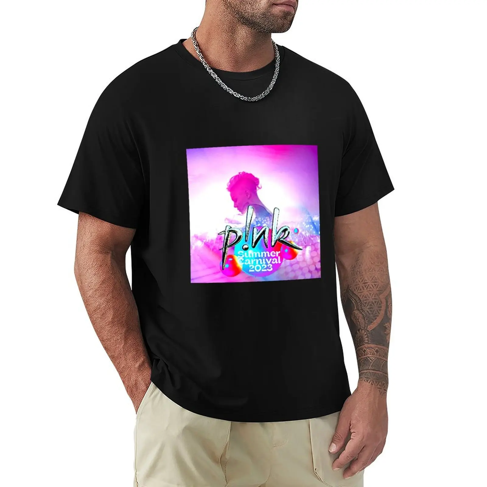Pink?World?Tour?is the ongoing second worldwide?concert tour T-Shirt Big Size Short Sleeve Casual Top