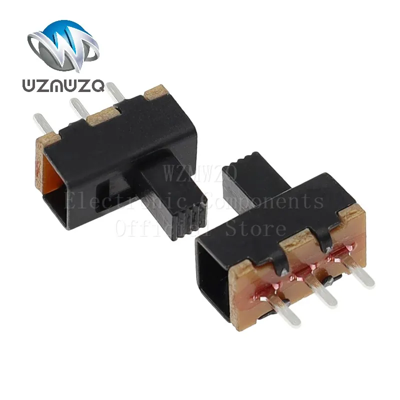 50PCS/Lot SS12F17 Toggle Switch 3 Pin 2 Files SS12F17G5 Handle High 5mm Slide Switch DIP 1P2T Toy Power Switch