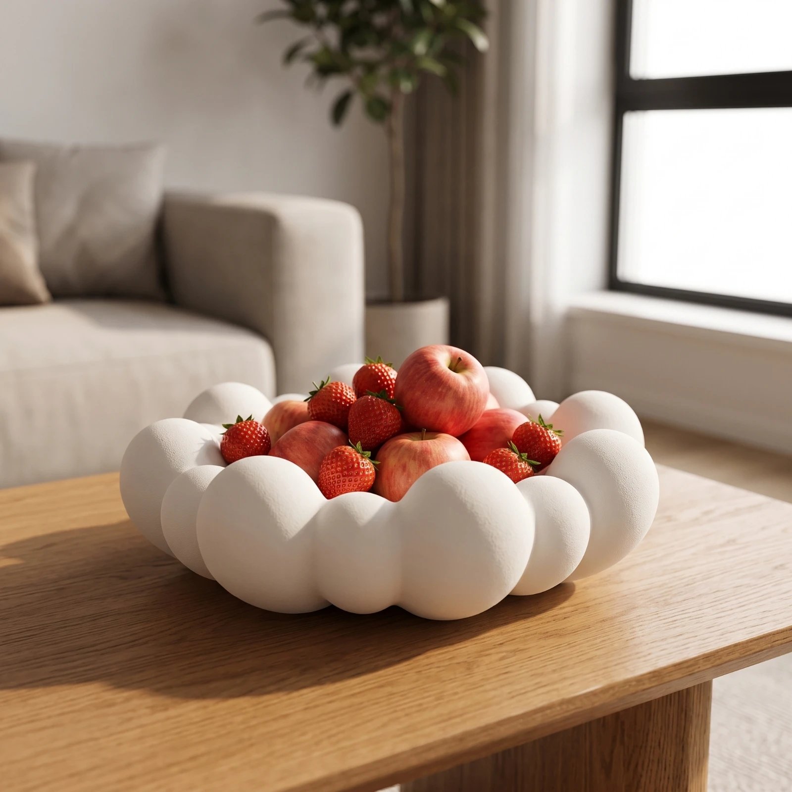 Cloud Tray Modern Resin Tray Trinket Dish Stylish Fruit Bowl Compact for Coffee Table, Entryway Console