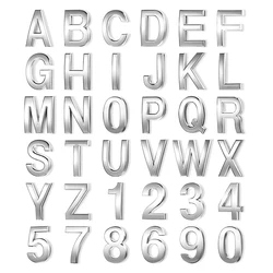 Self Adhesive 3D Number Alphabet Letter Sticker for House Home Apartment Office Door Number Plate Address Mailbox Signs