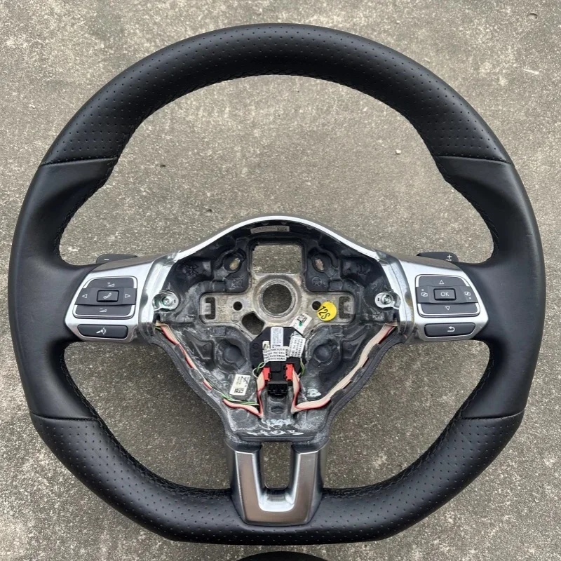 Leather Steering Wheel Assembly For Volkswagen Magotan CC Scirocco Tiguan Sagitar Golf Steering Wheel Durable Support