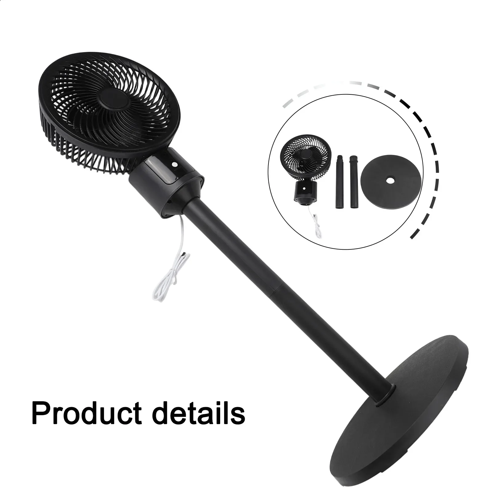 Height Adjustable USB Stand Fan Featuring 3 Speed Settings and Quiet Operation for Enhanced Comfort in For Bedrooms