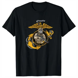 Novelty US Marine Corps Devil Dog Badge T-Shirt 100% Cotton O-Neck Summer Short Sleeve Casual Mens T-shirt Size S-3XL