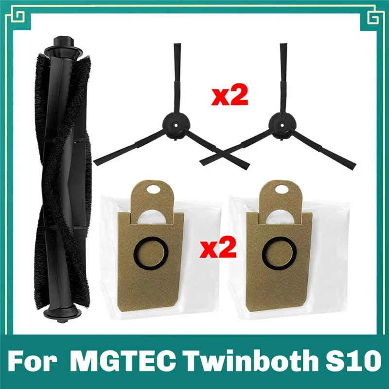 A39M لقطع غيار Proscenic X1/X1S/MGTEC Twinboth S10 Ultra- الأسطوانة الرئيسية والفرشاة الجانبية وملحقات كيس الغبار #3