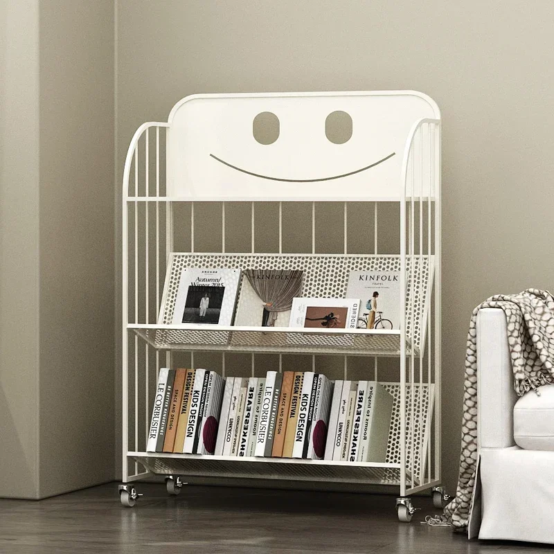 Y Modern simple multi-layer removable bookshelf shelf creative children's picture book newspaper shelf living room book storage