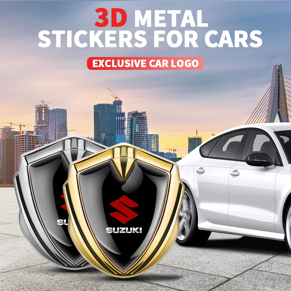 Accesorios para coche, pegatinas metálicas para emblemas de carrocería, para Suzuki Swift SX4 Samurai Baleno Vitara Jimny Sierra Ignis Alto AX100 Gsxr