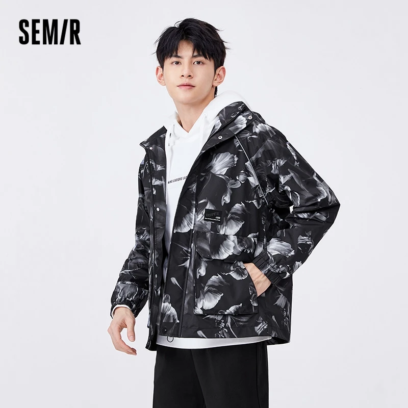 Semir Outerwear Men Spring Waterproof Windbrake  Clothes 2023 Fashion Trend Outdoor Daily Leisure Commuting Raglan Sleeve Jacket