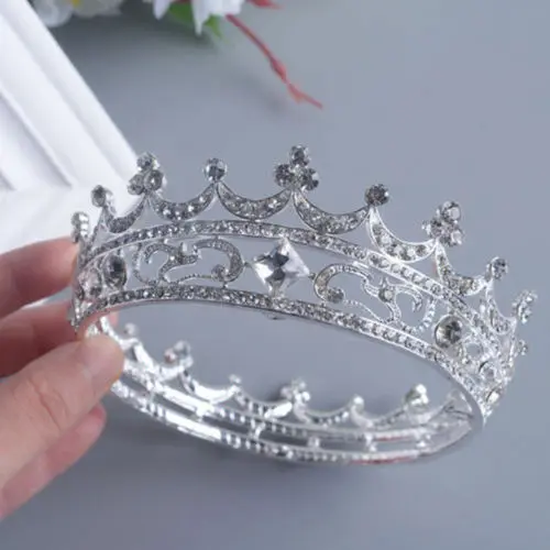 Baroque Queen King Bride Tiara Crown For Women Headdress Prom Bridal Wedding Tiaras and Crowns Party Hats