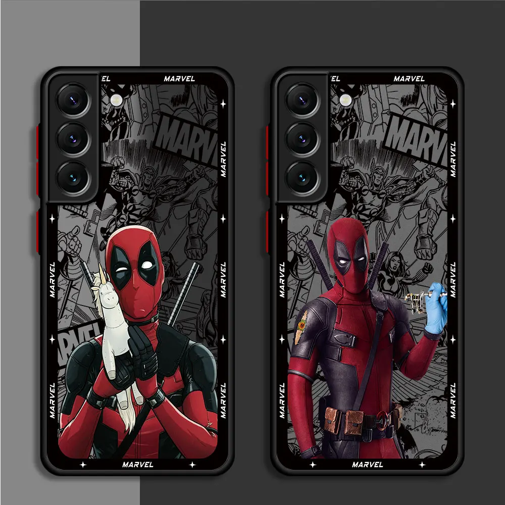 Luxury Case for Samsung Galaxy A32 A54 A34 A53 A73 A23 A14 A72 A22 A13 A33 A52 5G A24 A32 4G Back Marvel Deadpool Soft Cover