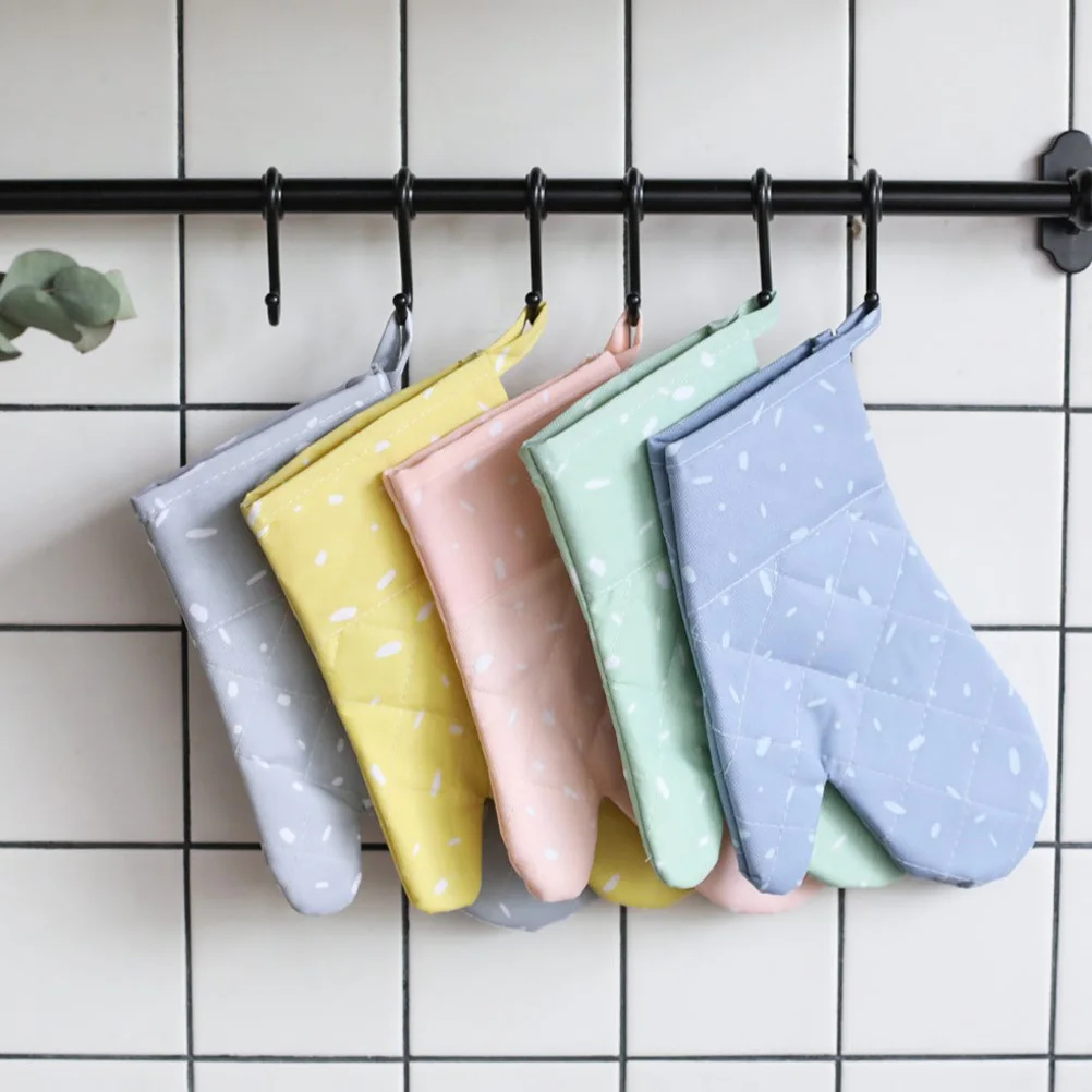 

Insulation Gloves Kitchen Oven Accessories Microwave Mittens for Cooking Micro-wave Baking Thickened Silicone Insulated Heat