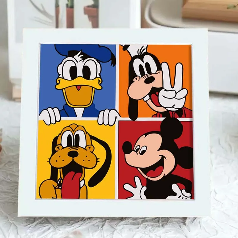 Mickey Mouse Diamond Painting Children DIY Handmade Creative Puzzle Living Room Ornaments Decorative Stickers