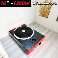 AiteFeir Universal Car Audio 10inch 1200W Car Active Subwoofer Built-in BT Speaker Maximum Power Square Car Auto Subwoofer