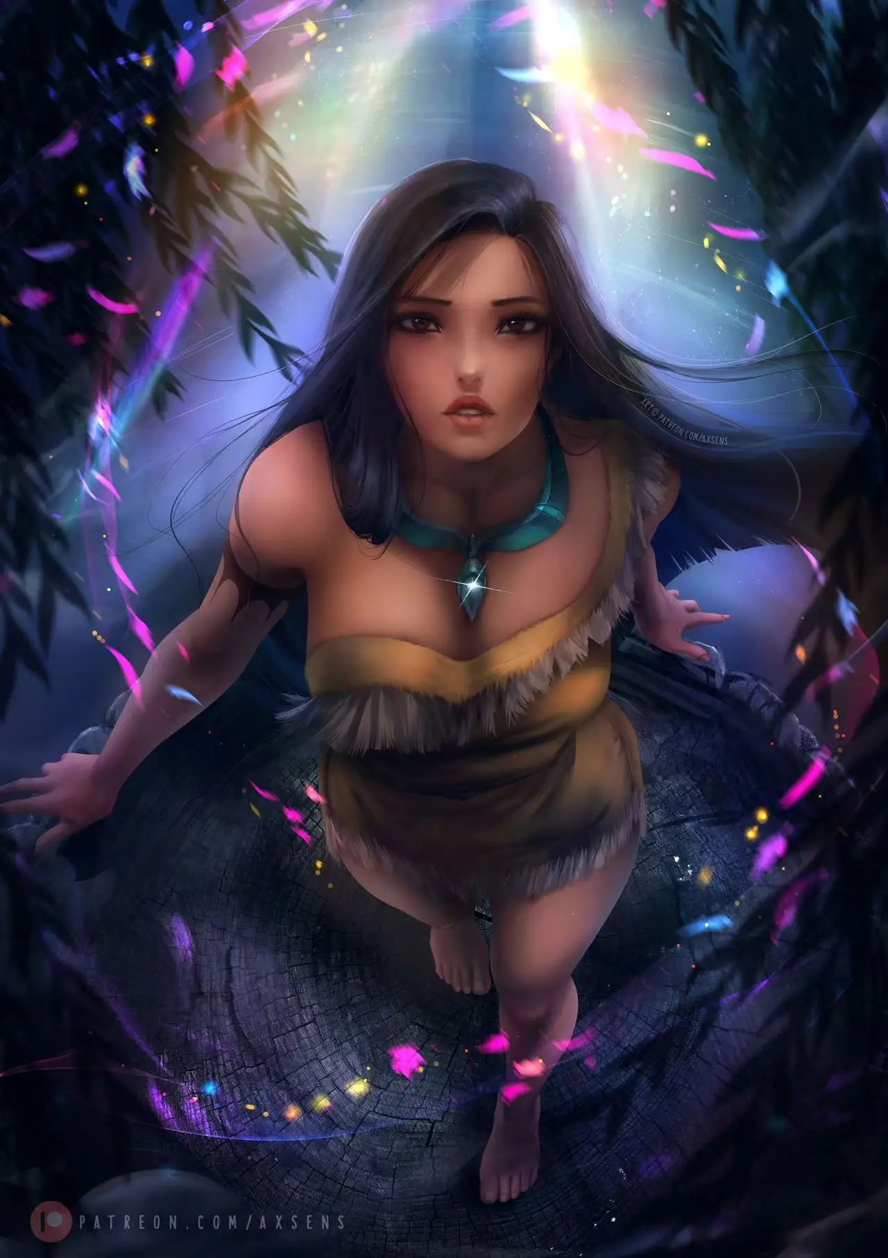 Movie Character Pocahontas Big Boobs Anime Sexy Nudes Lady Hentai HD Print Canvas Poster Living Room Bedroom Handing Picture