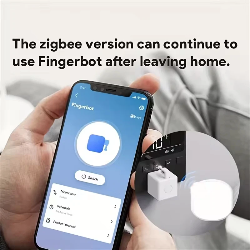 Tuya Zigbee3.0 Smart Fingerbot Switch Bot Remoter Garage Curtains Button Robot Pusher Work With Alexa Google Home Voice Assitant