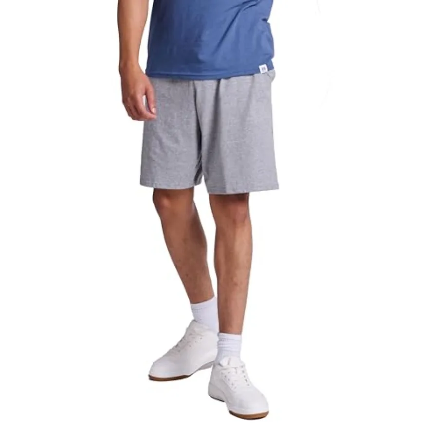 

Мужские хлопковые шорты свободного кроя 9 дюймов с карманами и регулируемым эластичным поясом, размеры S-4X