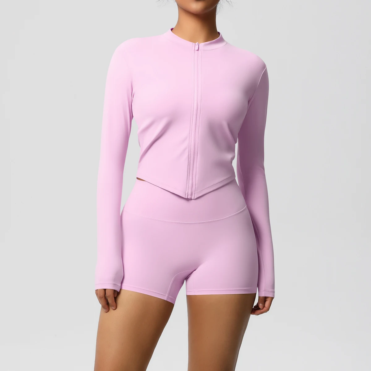 

2 Pieces Yoga Set Fitness Jacket Workout Set Sportswear Women Gym Clothes Long Sleeve Crop Top High Waist Leggings Sports Suit
