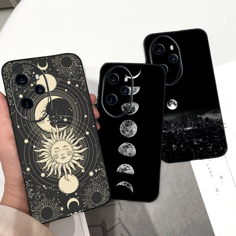Für Ehre 100 Pro Fall Abdeckung stoß feste Stoßstange Sonne Mond flüssiges Silikon weiche Funda Capa für Huawei Ehre 100 100pro Handy hüllen
