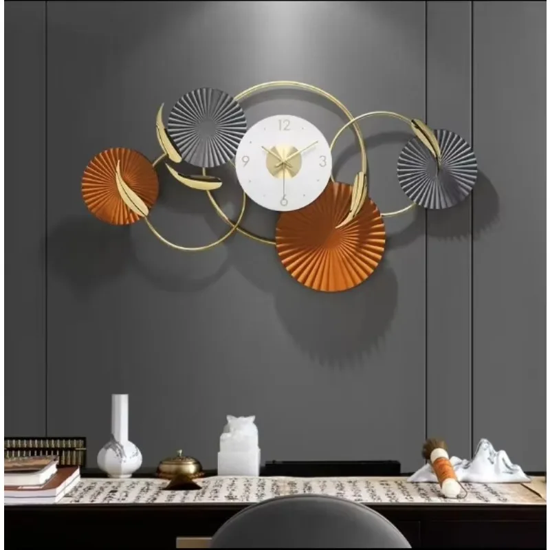 Wall clock lamp luxury clock living room home atmosphere wall clock