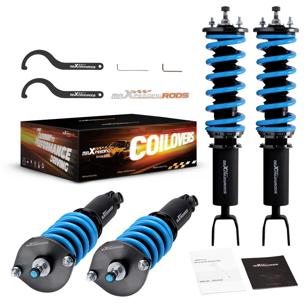 MaXpeedingrods Street 24 Ways Height Ajustable Twin Tube Design Coilovers For Nissan 300ZX Z32 RWD VG30DE Spring Struts