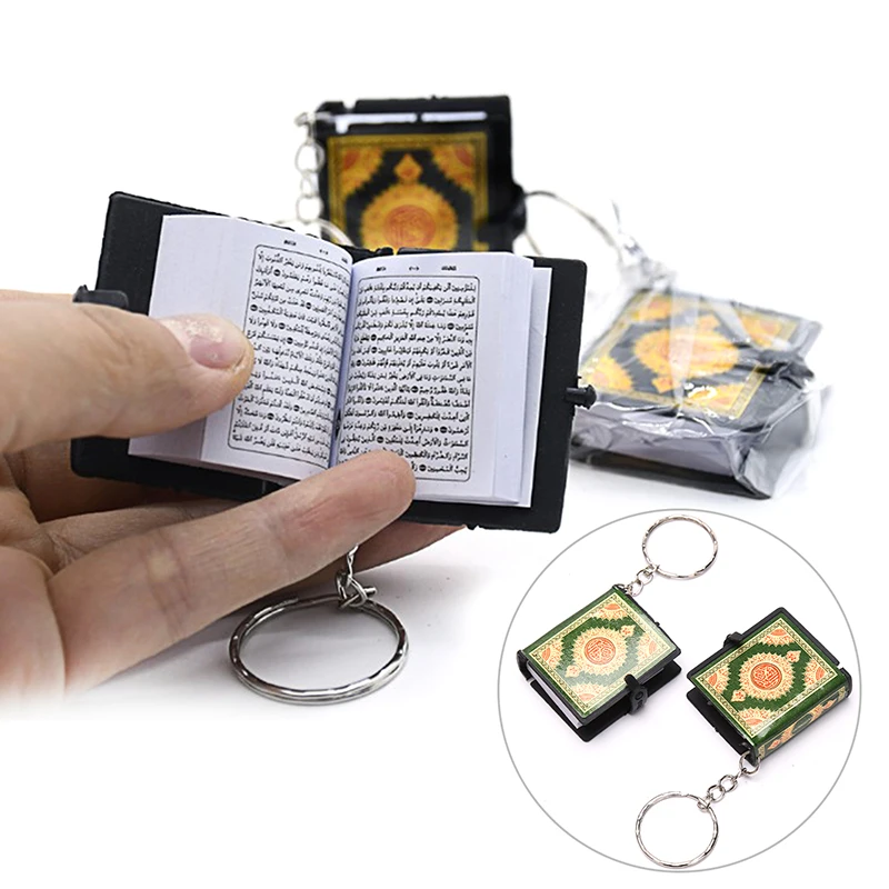 

Mini Ark Quran Book The Koran Keychain Muslim Jewelry Deco Gift Key Pendant