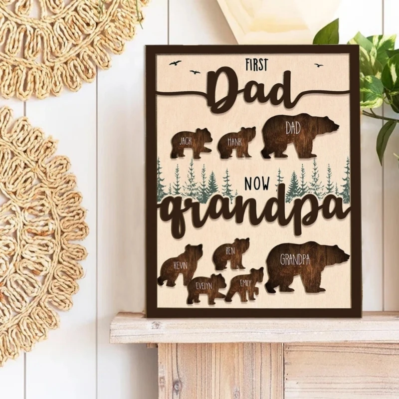  Engravable Wooden Surname Sign Nameplate Craft Project For Family Bonding 20X25Cm Fashion Home Decoration Gift Ideas