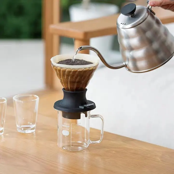 Filter Cup Hand Brewed Coffee Glass Drip Filter Cup Steeped Tea Set 5