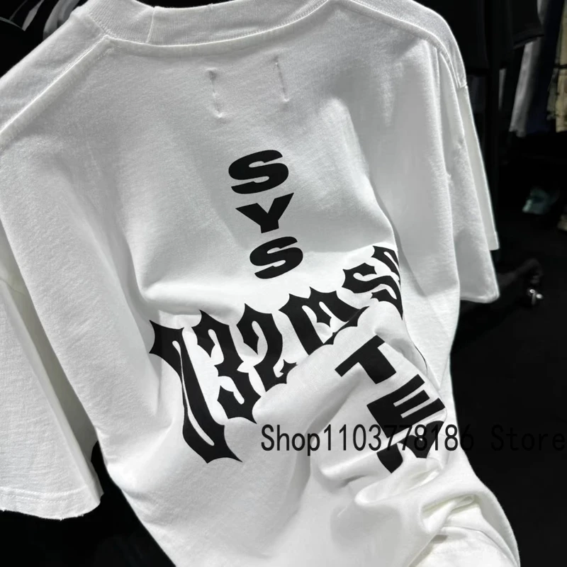 

American Trend Brand 032c T-shirts Letter Logo Print Short Sleeve Classic White Breathable Cotton Roundneck 032C Top Tee