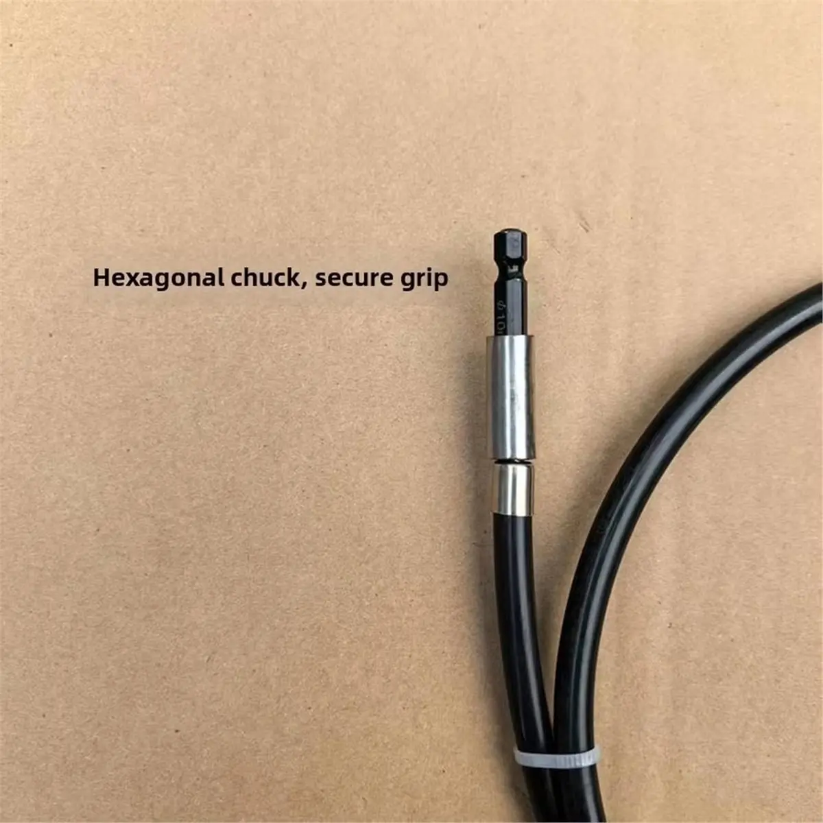 For Kitchen Sink Black Drain Cleaner Snake Drill Attachment Electric Drill Compatible Extended Reach Up to 110mm