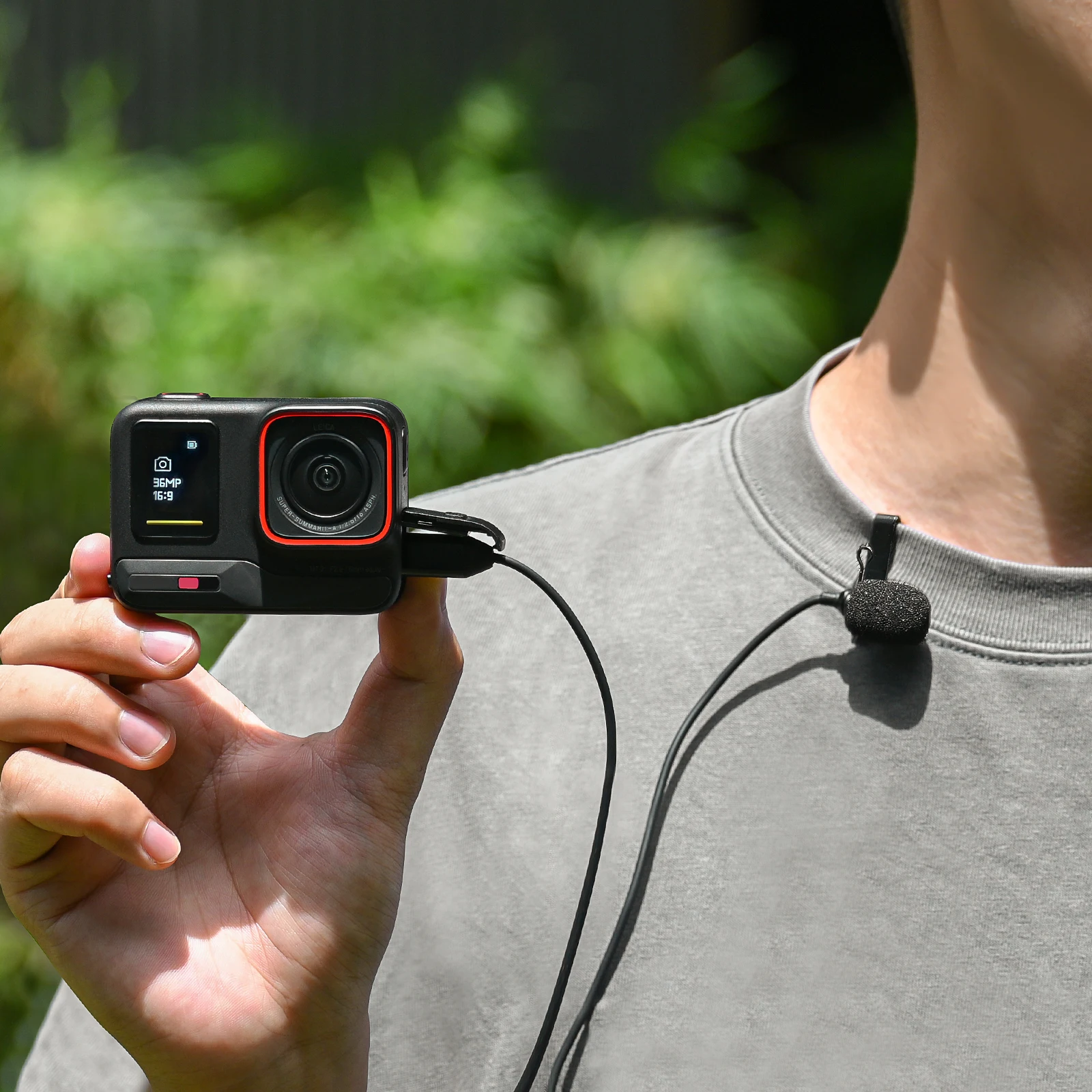 Insta360 Ace Pro 용 라 발리에 마이크 360 ​​Ace 녹음 마이크 Type-C 인터페이스 어댑터 용 전문 외부 마이크