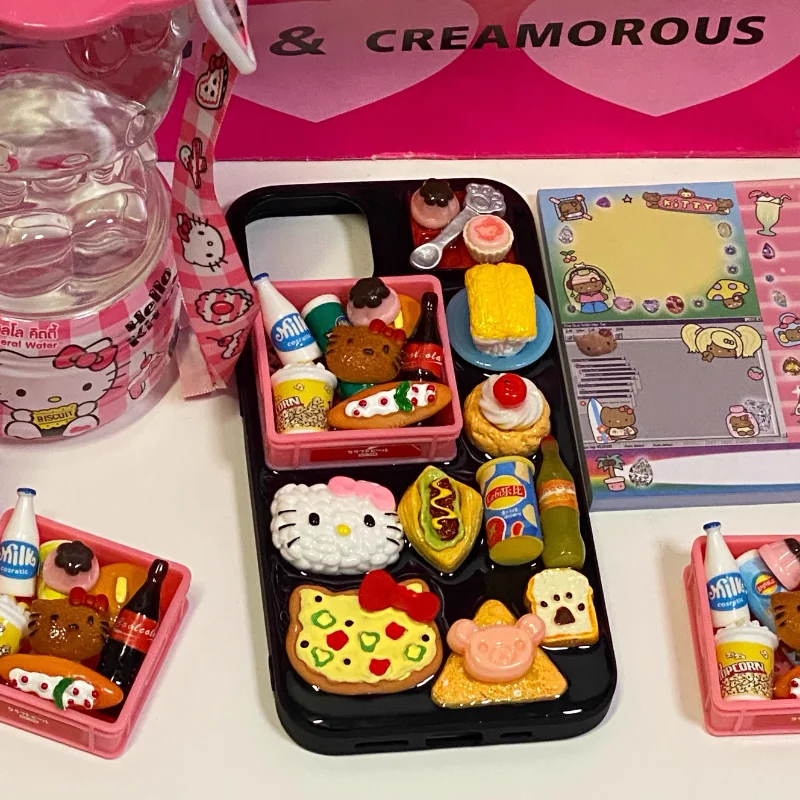 Hello Kitty Niedliche dreidimensionale kleine Handyhülle im Modelldesign, geeignet für iPhone 16, 15, 14, 13, 12, 11, Pro Max Nischen-Telefonabdeckung