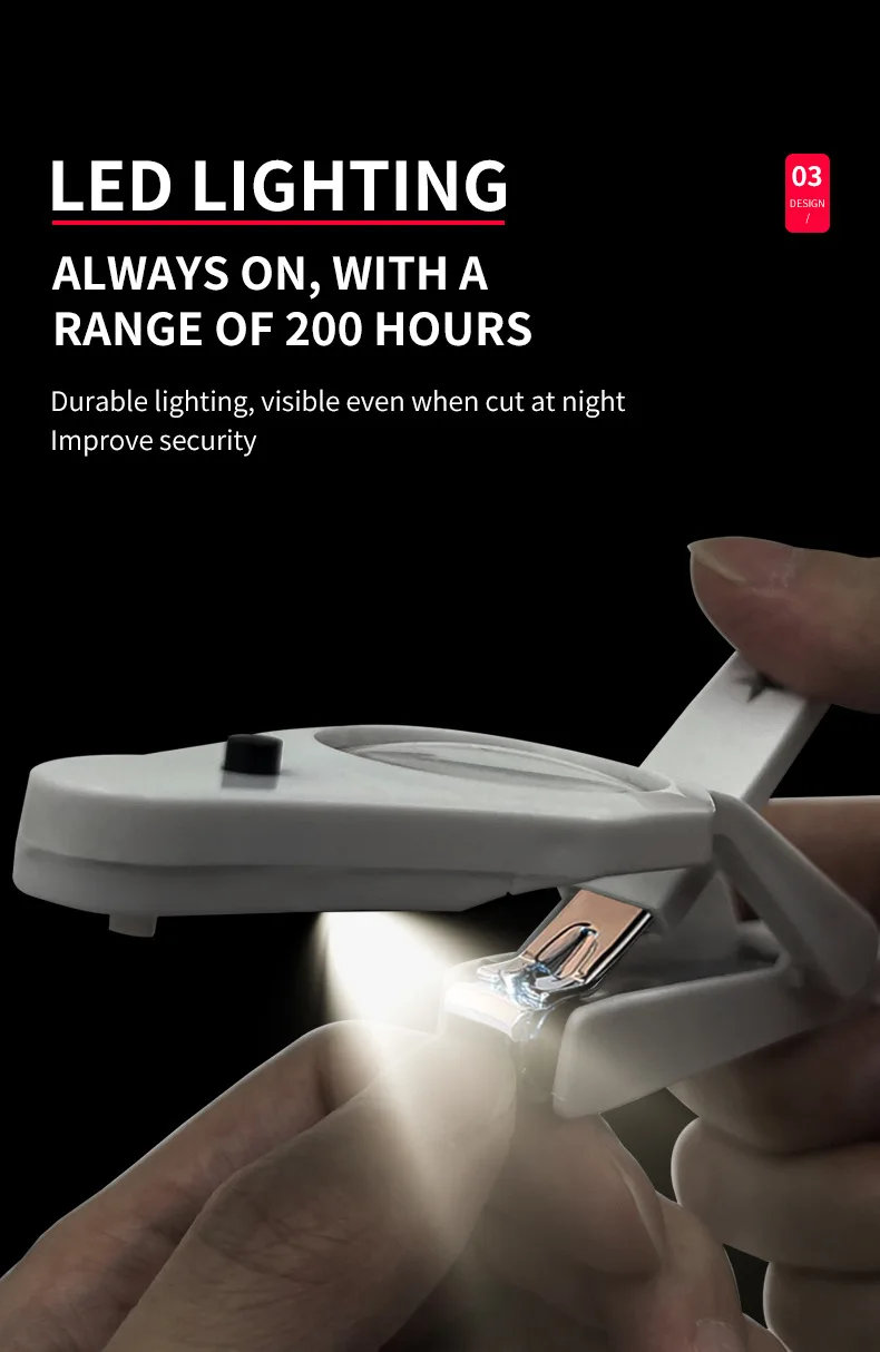Magnifying glass with LED light nail clippers elderly children magnifying glass nail clippers gift