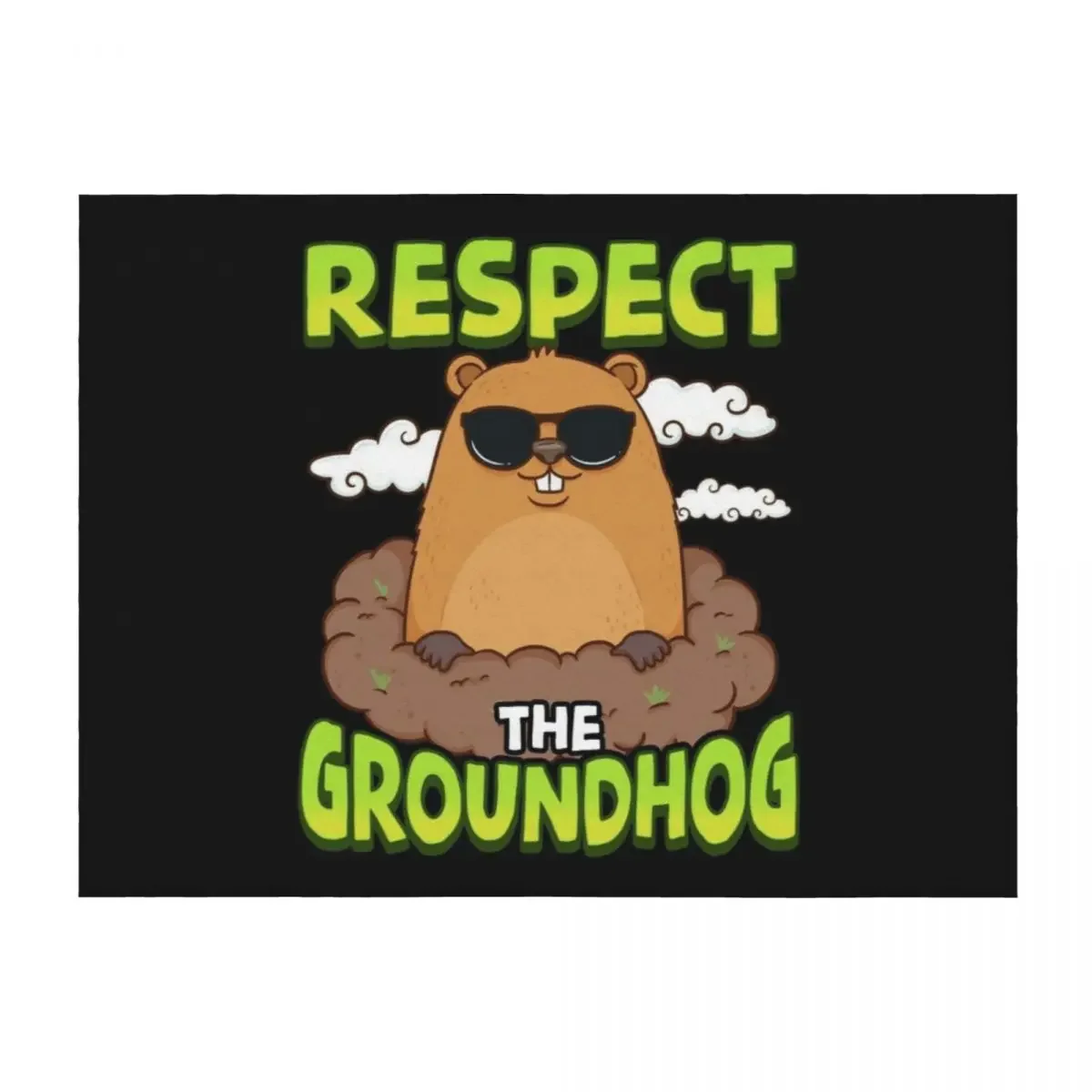 Lindo y divertido respeto la marmota manta saco de dormir ropa de cama St de lujo mantas para mantas de bebé