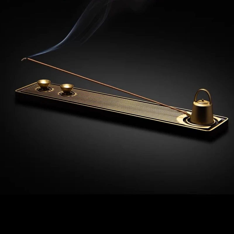 Luxury Incense Burner Accessories Aromatic Buddhist Interior Incense Burner Sandal Wood Props Porta Incienso Home Fragrance