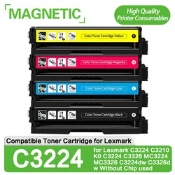 Compatible Toner Cartridges C3224 C3210K0 Without Chip used for Lexmark C3224 C3210K0 C3224 C3326 MC3224 MC3326 C3224dw C3326dw
