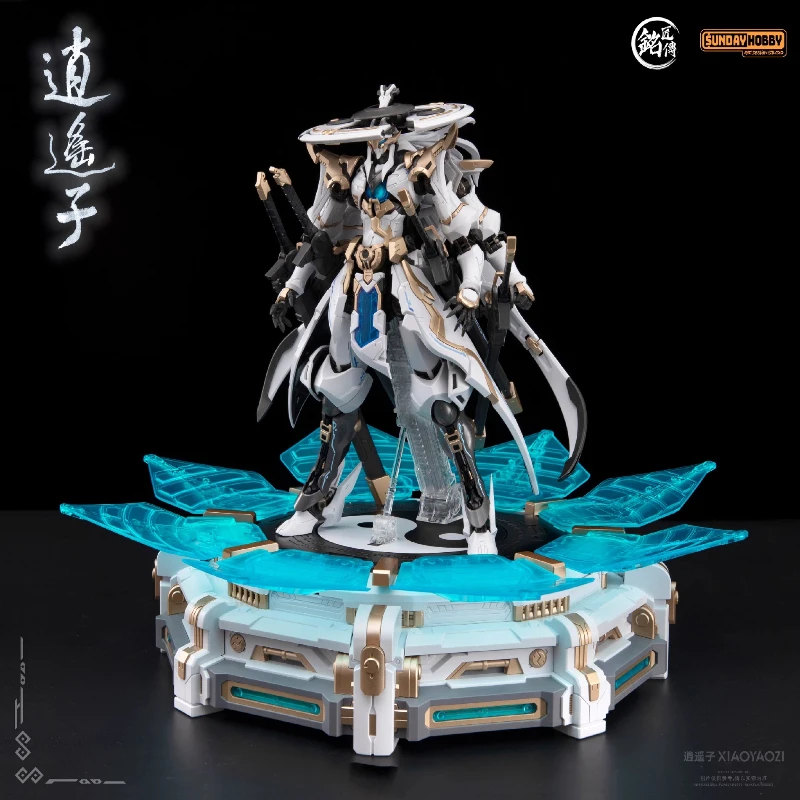 1/100 Xiao Yao Zi Assembly Model Kit Alloy Skeleton Mecha Toy With Lotus Stand Chinese Style Immortal Action Figure Decor Gift