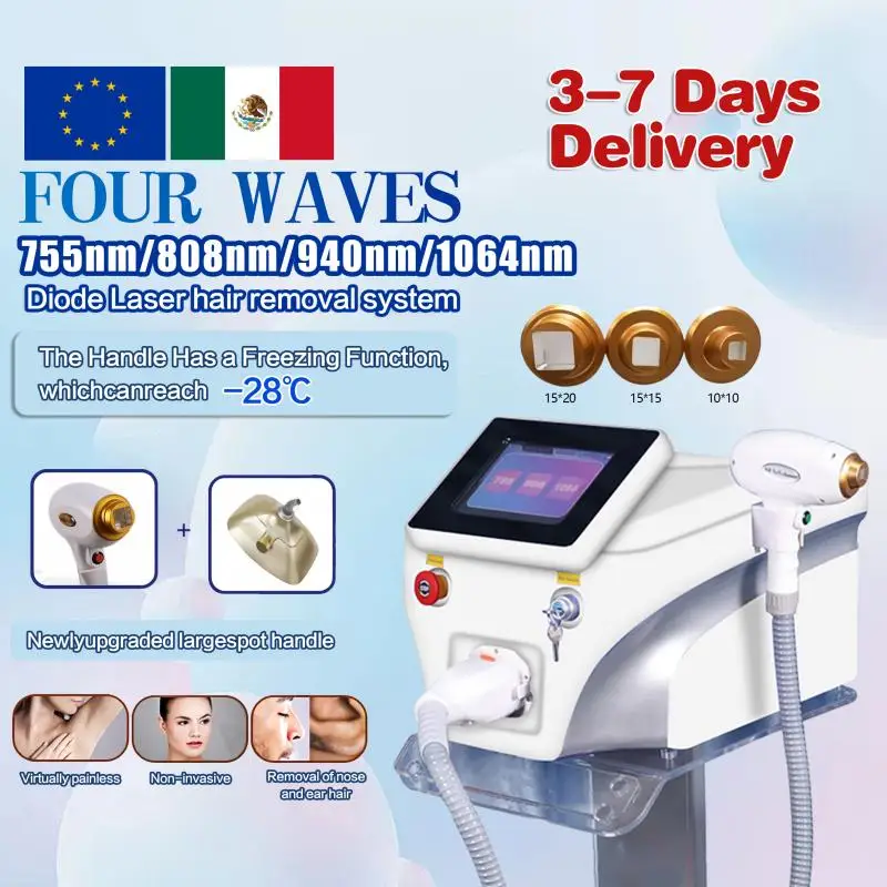 2024 Epilator Ice Titanium Permanent Hair Removal 3 Wavelengths Diode Laser remove hair Machine for Salon epilator for women