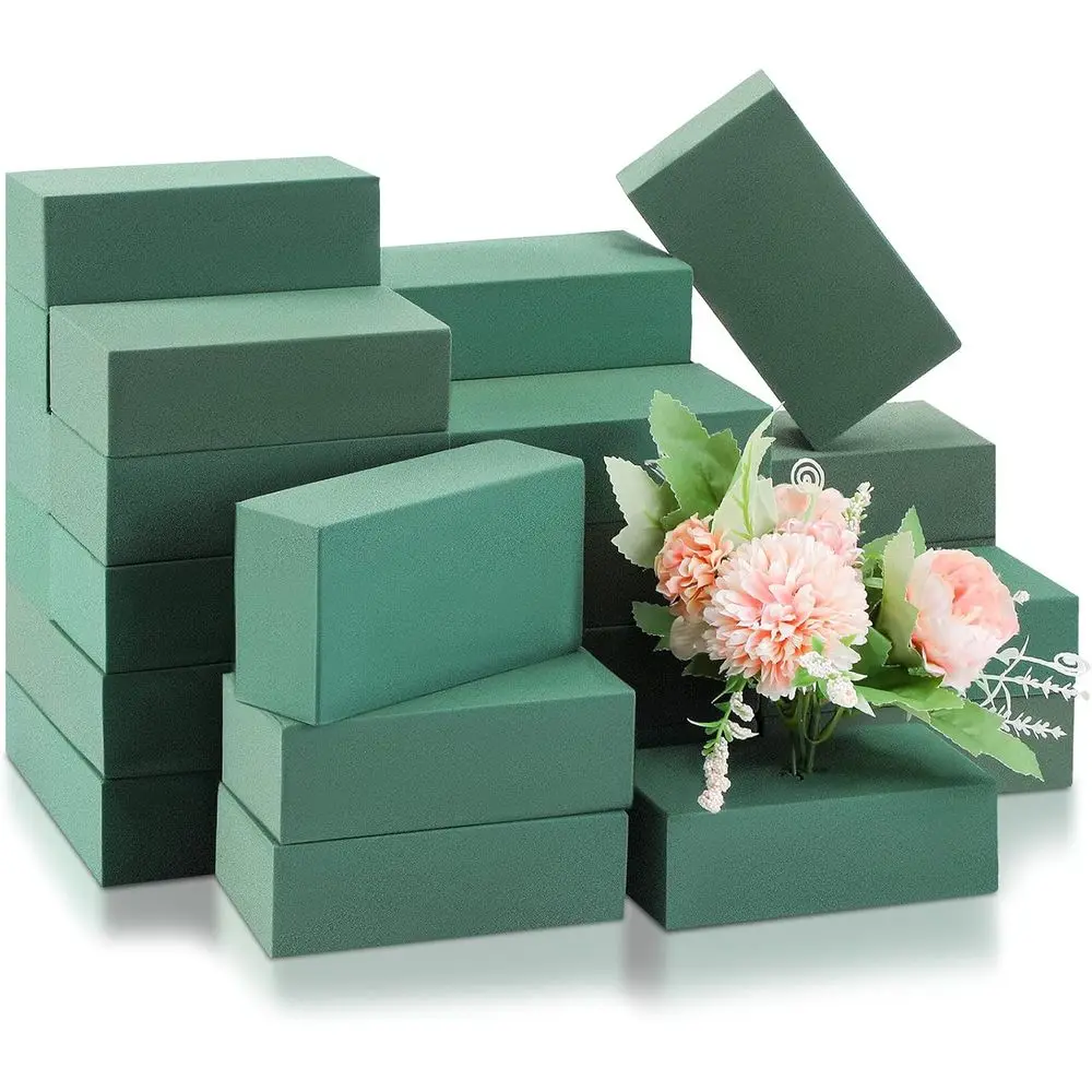 

30 Pcs Green Foam Blocks for Wet or Dry Plant Arrangements, Floral Supplies for DIY Arts, Crafts, and Weddings (3.2 x 5.5 x 1.8
