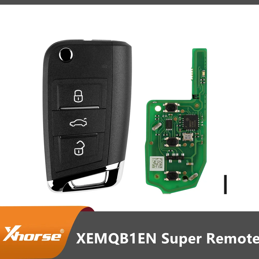 Xhorse XEMQB1EN Super Remote Key MQB Style 3 Buttons Built-in Super Chip English Version