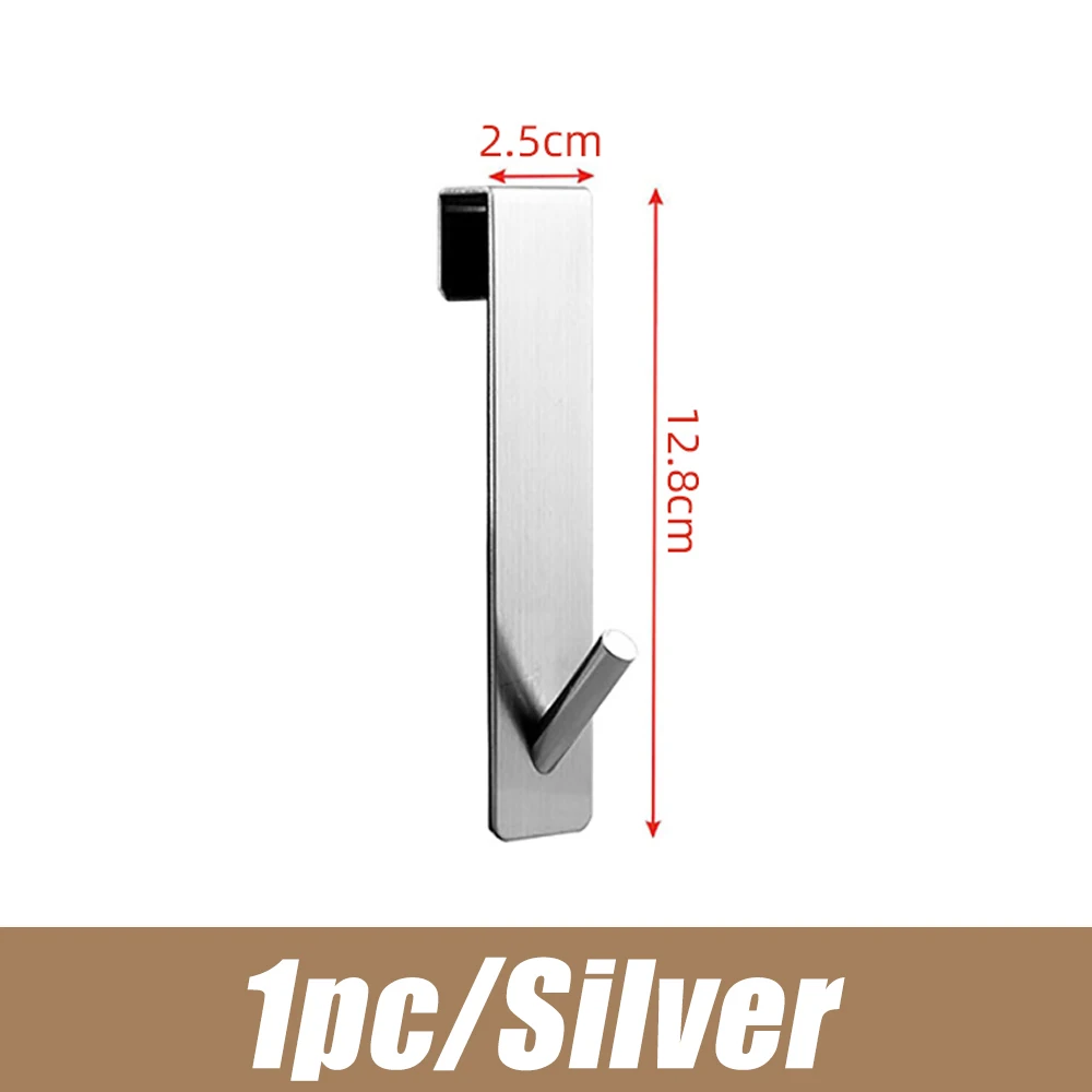 Bathroom Shower Door Hook Stainless Steel S-Shape Holder Hanger Over Glass Door Shower Towel Rack Bathroom Accessories